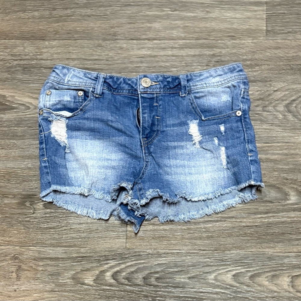 Rue21 Blue Distressed Jean Shorts